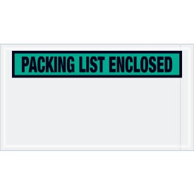 Panel Face Envelopes ""Packing List Enclosed"" Print 10""L x 5-1/2""W Green 1000/Pack