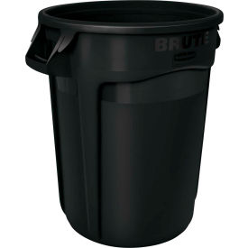 Rubbermaid Brute® Container w/Venting Channels 32 Gallon - Black 1867531