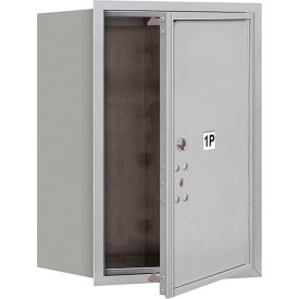 4C Horizontal Mailbox 23-1/2""H Single Parcel Box 1 PL6 Front Load Aluminum USPS