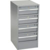 Global Industrial Steel Pedestal W/ 4 Drawers 15-3/4""W x 20""D Gray