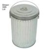 Witt Industries Outdoor Galvanized Steel Corrosion Resistant Trash Can 10 Gallon Silver