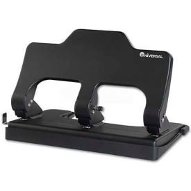 Universal One 30-Sheet Three-Hole Power Assist Punch Black