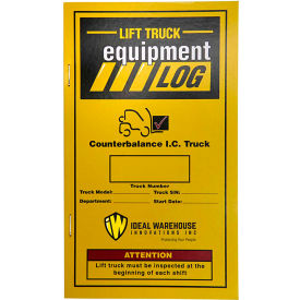 Replacement Log Book 70-1065 for Ideal Warehouse Propane Counterbalance Forklift Log