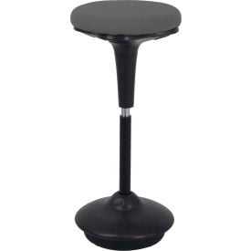 Interion® Active Seating Stool - Fabric - 25""H - 33""H - Gray