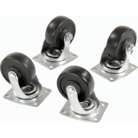 Set of (4) Swivel 4"" Replacement Casters for Global Industrial™ Hardwood Dolly 1200 Lb. Cap.