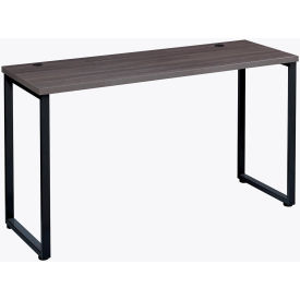Interion® Open Plan Standing Height Desk - 48""W x 24""D x 40""H - Charcoal Top with Black Legs
