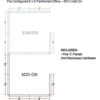 Interion® Pre-Configured Office Cubicle 6'W x 6'D x 60""H Add-On Kit Blue