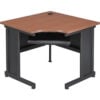 Interion® 36""W Corner Desk - Cherry