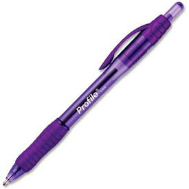 Paper Mate® Profile Retractable Ballpoint Pen Non-Refillable 1.4mm Purple Ink Dozen