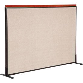 Interion® Deluxe Freestanding Office Partition Panel 60-1/4""W x 43-1/2""H Tan