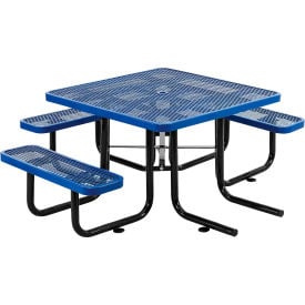 Global Industrial™ 46"" Square Picnic Table Wheelchair Accessible Blue