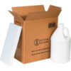 Global Industrial Two 1 Gal. Plastic Jug Haz Mat Shipper Kit 12""L x 6""W x 12-3/4""H