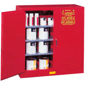 Justrite® Paint & Ink Cabinet w/ Self Close Double Doors 40 Gal. Cap. 43""W x 18""D x 44""H