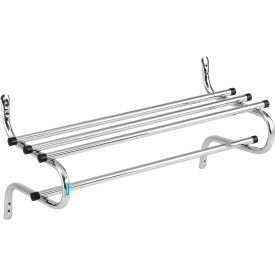 Interion® Wall Mount Coat & Towel Rack With Shelf 36""W Chrome