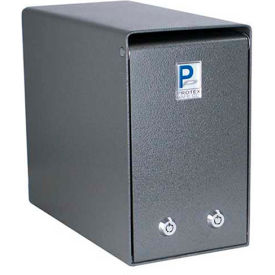 Protex Undercounter Depository Drop Box SDB-106  with Dual Lock 12""W x 6""D x 10""H Gray