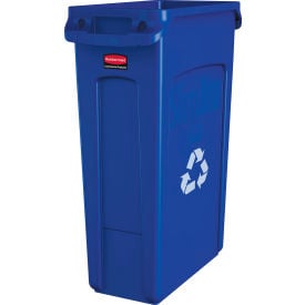 Rubbermaid® Slim Jim® Vented Recycling Can 23 Gallon Blue
