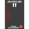 NoTrax® Interval Line Safety Message Mat 3/8"" Thick 4' x 12' Black