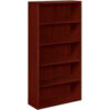 HON® Bookcase Five-Shelf 36""W x 13-1/8""D x 71""H Mahogany - 10500 Series