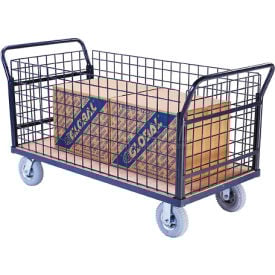 Global Industrial™ Euro Truck With 4 Wire Sides & Wood Deck 60 x 30 1200 Lb. Capacity