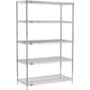 Nexel® 5 Shelf Chrome ESD Wire Shelving Unit Starter 42""W x 21""D x 74""H
