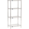 Nexel® 4 Shelf Chrome Wire Shelving Unit Starter 30""W x 14""D x 54""H