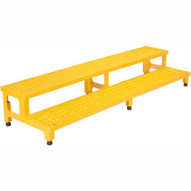 ASP-72 Adjustable Height Step Stand Carbon Steel 72""W x 24""L