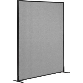 Interion® Freestanding Office Partition Panel 48-1/4""W x 60""H Gray