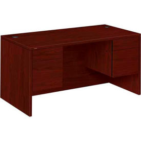 HON® Double Pedestal Desk - 60""W x 30""D x 29-1/2""H - Mahogany - 10500 Series