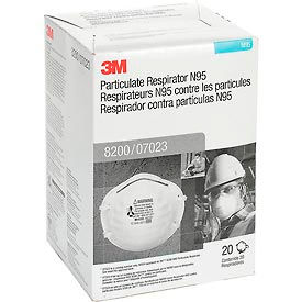 3M™ 8200/07023(AAD) N95 Disposable Particulate Respirator Box of 20