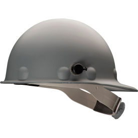 Honeywell Fibre-Metal® Cap Style P2 Hard Hat Gray 8pt-Ratchet Suspension Fiberglass