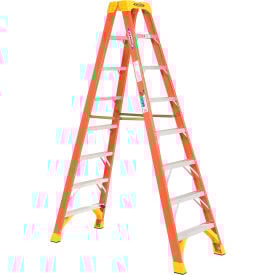Werner 8' Dual Access Fiberglass Step Ladder 300 lb. Cap - T6208