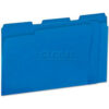 Universal® Colored File Folders 1/3 Cut One-Ply Top Tab Letter Blue 100/Box