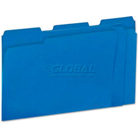 Universal® Colored File Folders 1/3 Cut One-Ply Top Tab Letter Blue 100/Box