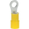 Allpoints 85-1022 Yellow Ring Terminal; Stud #10; 10 - 100/Box