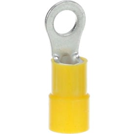 Allpoints 85-1022 Yellow Ring Terminal; Stud #10; 10 - 100/Box
