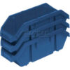 Quantum Plastic Quickpick Double Hopper Bin 9-1/4""W x 14""L x 6-1/2""H Blue