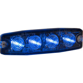 Buyers 4.4"" Blue Surface Mount Ultra-Thin Strobe Light With 4 LED - 8892244