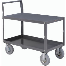 Global Industrial™ Service Cart w/2 Shelves 1200 lb. Capacity 48""L x 30""W x 31""H Gray