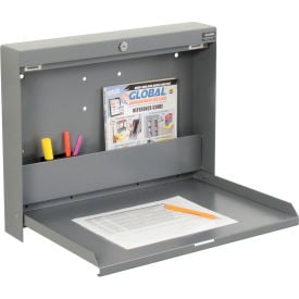 Global Industrial™ Wall Mounted Fold Down Shop Desk 20""W x 3-3/8""D Gray