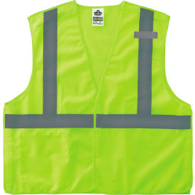 Ergodyne GloWear 8215BA-S Breakaway Mesh Hi-Vis Safety Vest Class 2 Economy 5XL Lime