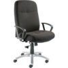 Interion® Big & Tall Chair With High Back & Fixed Arms Fabric Black