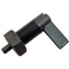 Cam Action Indexing Plunger w/ Lock Nut - Black Oxide Steel 3/4-16 Thread .47""x.47"" Pin