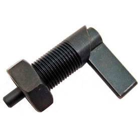 Cam Action Indexing Plunger w/ Lock Nut - Black Oxide Steel 3/4-16 Thread .47""x.47"" Pin
