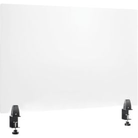 Interion® Mounted Clear Desk Divider 36""W x 24""H