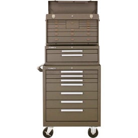 Kennedy® 277XB5150B52611B 27"" X 18"" X 62-1/2""20 Drawer Roller Cabinet & Machinest Chest Combo