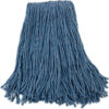 Boardwalk® Mop Head Standard Head Cotton/Synthetic Fiber Cut-End Blue 12/case