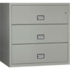 Phoenix Safe 3 Drawer Lateral File Cabinet Letter & Legal Size 44""W x 23-5/8""D x 41-3/4""H Gray