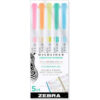 Zebra® Mildliner Double Ended Highlighter Chisel/Bullet Tip Assorted Colors 5/Pack