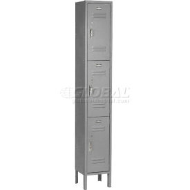 Global Industrial™ Paramount® 3-Tier 3 Door Locker 12""W x 15""D x 78""H Gray Unassembled