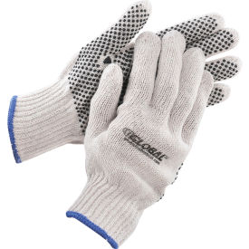 Global Industrial™ PVC Dot Knit Gloves Single-Sided Black X-Large 12 Pairs